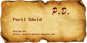 Pertl Dávid névjegykártya
